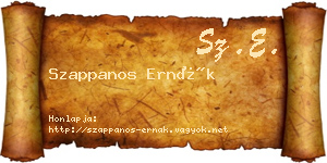 Szappanos Ernák névjegykártya